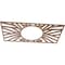 Ekena Millwork Hoover Wood Fretwork Pierced Ceiling Medallion, Walnut, 30"W x 15"H x 11 1/8"ID x 1/4"T CMWP30X15X0250HOWA - alternate 3